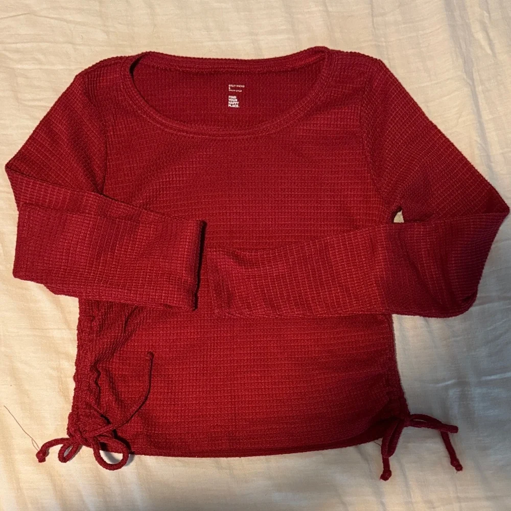 💜3/$12💜 Gilly Hicks Red Top and Gray Leggings Set